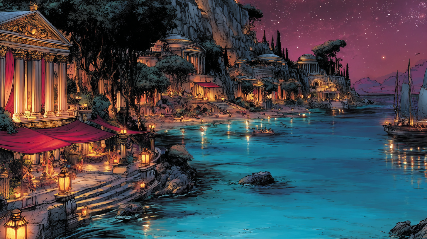 Moonlit Eden coastline